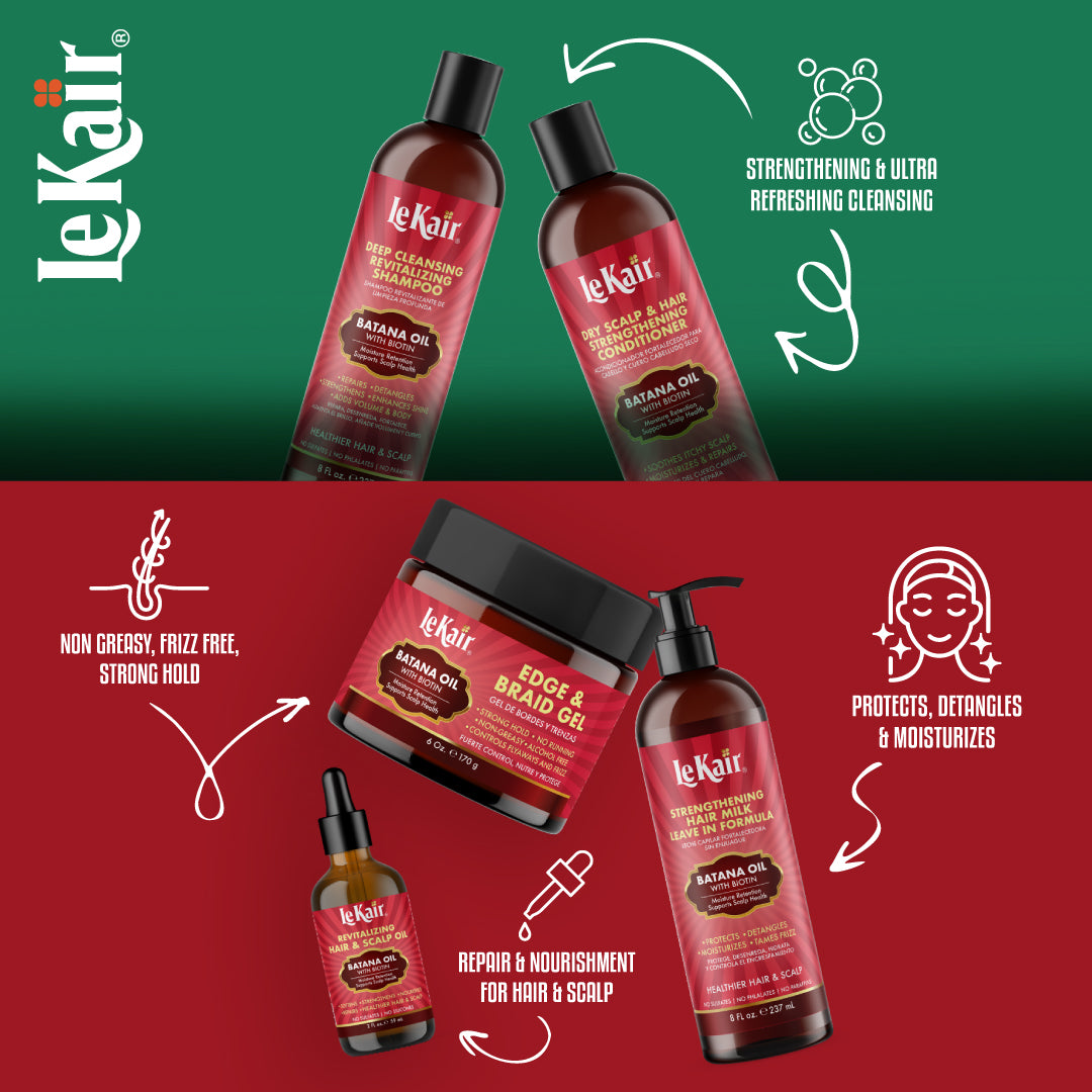 LeKair Batana Oil with Biotin Dry Scalp & Hair Strengthening Conditioner