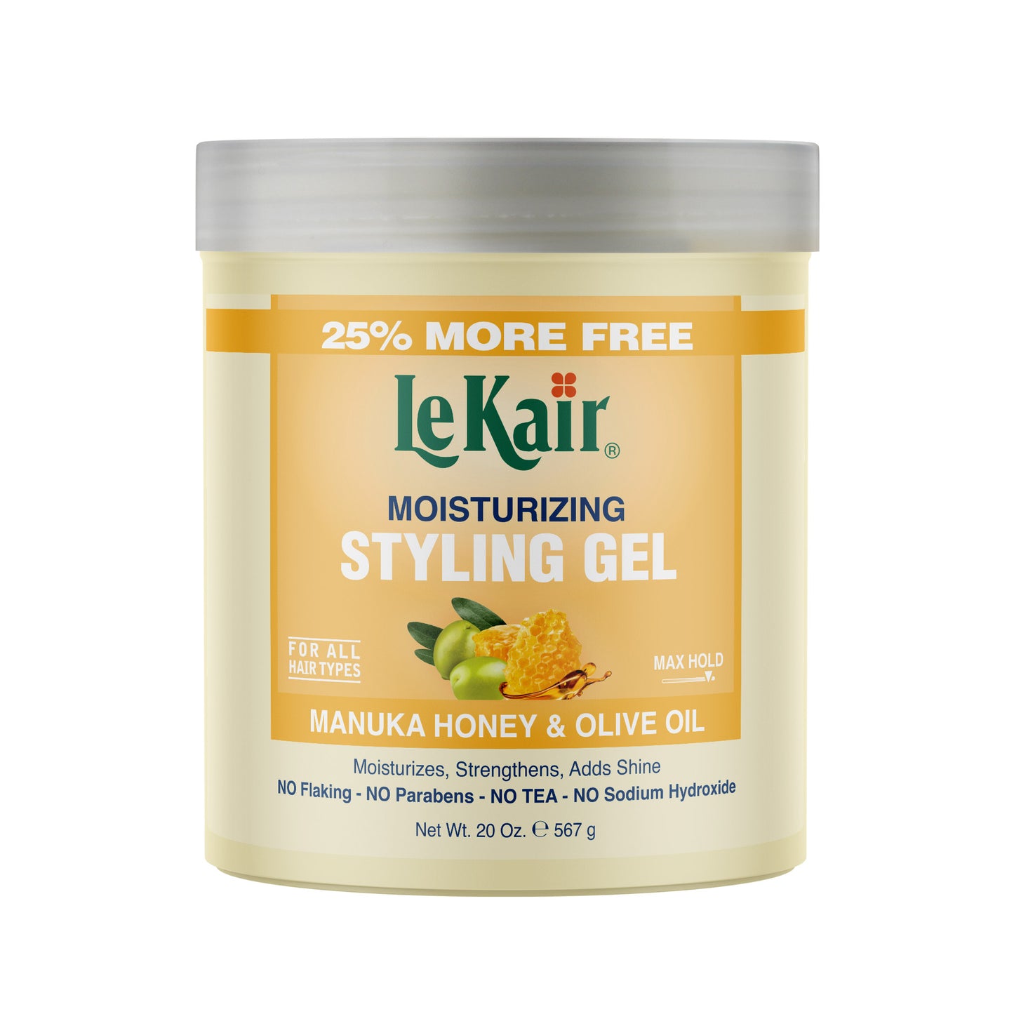 LeKair Moisturizing Styling Gel with Manuka Honey & Olive Oil